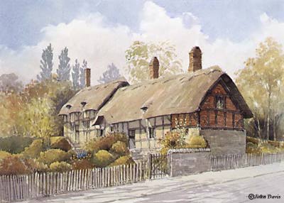Anne Hathaway's Cottage
  A Watercolour by John Davis (C)