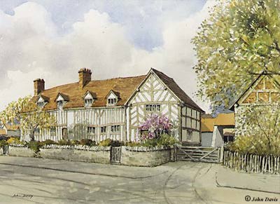 Mary Arden's House, Wilmcote
  A Watercolour by John Davis (C)