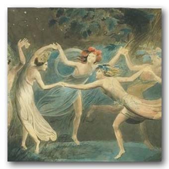 Blake, William 1757-1827
Oberon, Titania and Puck with Fairies Dancing circa 1786.