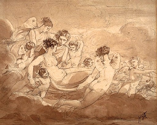 Etty, William 1787-1849
  British from Opp� Collection
  Titania
  Pencil and watercolour on paper
  support: 323 x 399 mm
  on paper, unique
  Purchased as part of the Opp� Collection with assistance from the National Lottery 
  through the Heritage Lottery Fund 1996