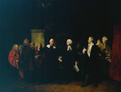 Zoffany, Johan 1733-1810 
British
Charles Macklin as Shylock circa 1768
Oil on canvas 
support: 1162 x 1511 mm
painting
Presented by the National Art Collections Fund 1951