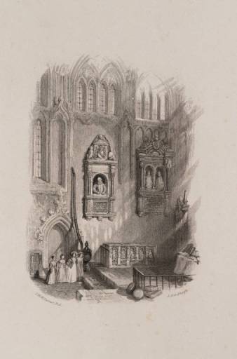 after Turner, Joseph Mallord William 1775-1851
  British from  Scott's Prose Works Shakespeare's 
  Monument 1834-1836
  Intaglio print on paper
  image: 110 x 75 mm
  on paper, print
  Purchased 1987 